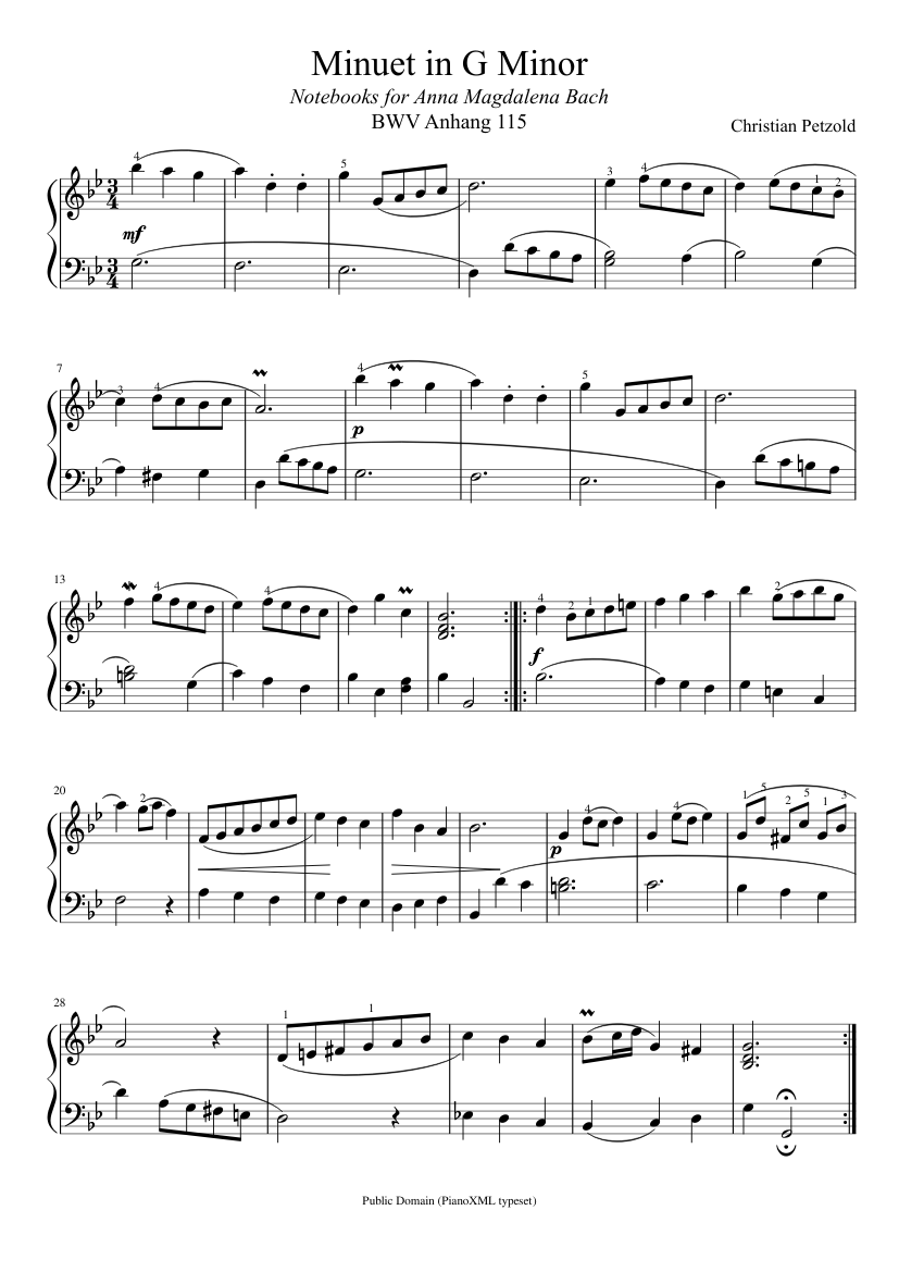 g minor bach piano